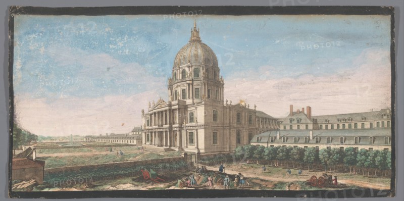 View of the Hôtel des Invalides in Paris, 1700-1799. Creators: Anon, Jacques Rigaud.