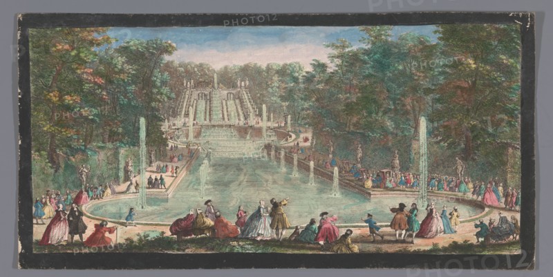 View of the Cascades of the Garden of the Château de Saint-Cloud, 1730. Creators: Anon, Jacques Rigaud.