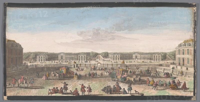 View of the Palace of Versailles, 1700-1799. Creators: Anon, Jacques Rigaud.