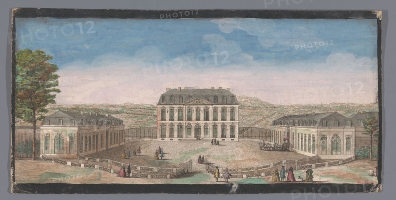 View of the front of the Chateau de Belle-Vue in Meudon, 1700-1799. Creators: Anon, Jacques Rigaud.