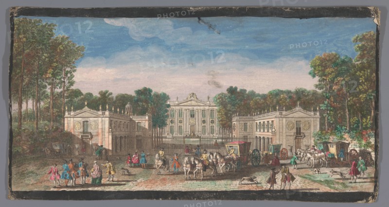 View of the front of the Château de Marly, 1700-1799. Creators: Anon, Jacques Rigaud.