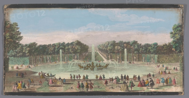 View of the Bassin d'Apollon in the garden of Versailles, 1700-1799. Creators: Anon, Jacques Rigaud.