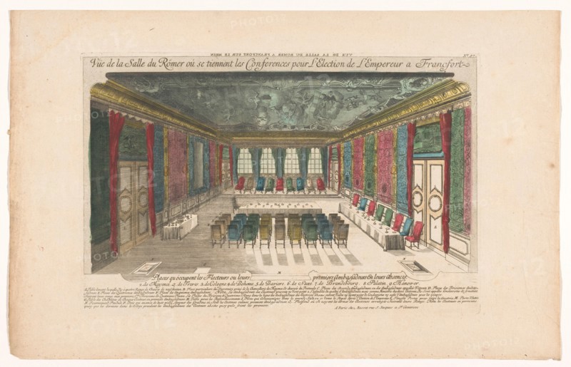 View of a room in the Romer in Frankfurt am Main, 1700-1799. Creator: Anon.