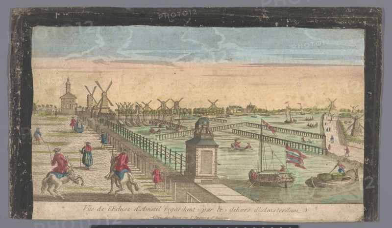 View on the Hogesluis on the Amstel, Amsterdam, 1700-1799.  Creator: Anon.