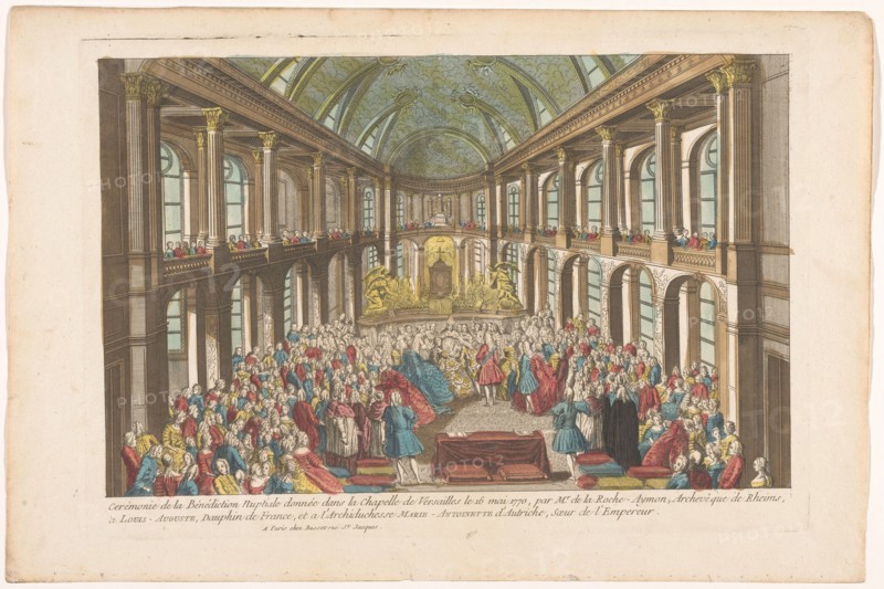 View of marriage between Louis XVI, King of France, and Marie Antoinette, Queen..., 1770, 1700-1799. Creator: Anon.