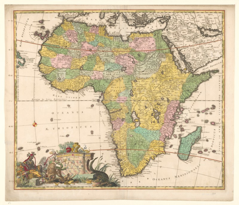 Map of Africa, c.1690. Creator: Carel Allard.