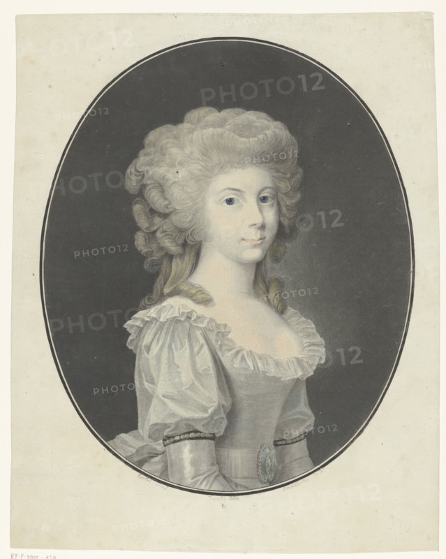 Portrait of Frederica Louise Wilhelmina, 1780-1803. Creator: Charles-Melchior Descourtis.