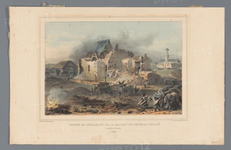Ruins of the Church and the House of General Chassé, 1832, (1833).  Creator: Auguste Raffet.