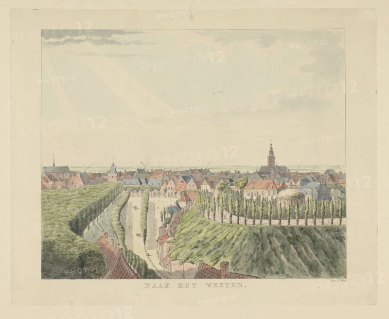 Nijmegen, view from the Belvédère to the West, 1815-1824. Creator: Derk Anthony van de Wart.
