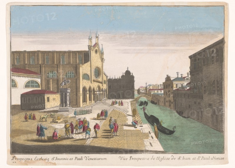 View of the church of St. John and Paul of Venice, 1700-1799. Creator: Unknown.