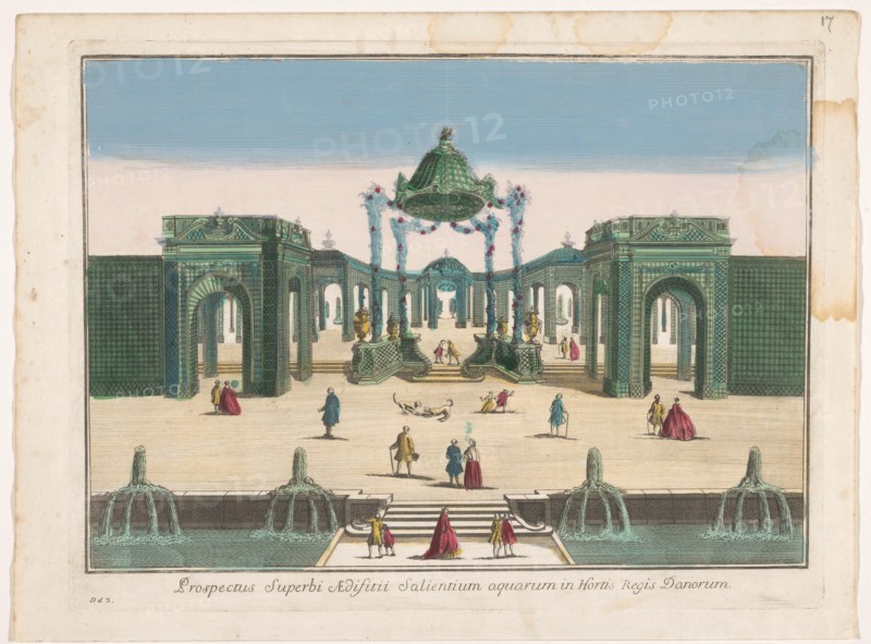View of the Pergola and the fountains of a garden of the king of Denmark, 1700-1799. Creator: Unknown.