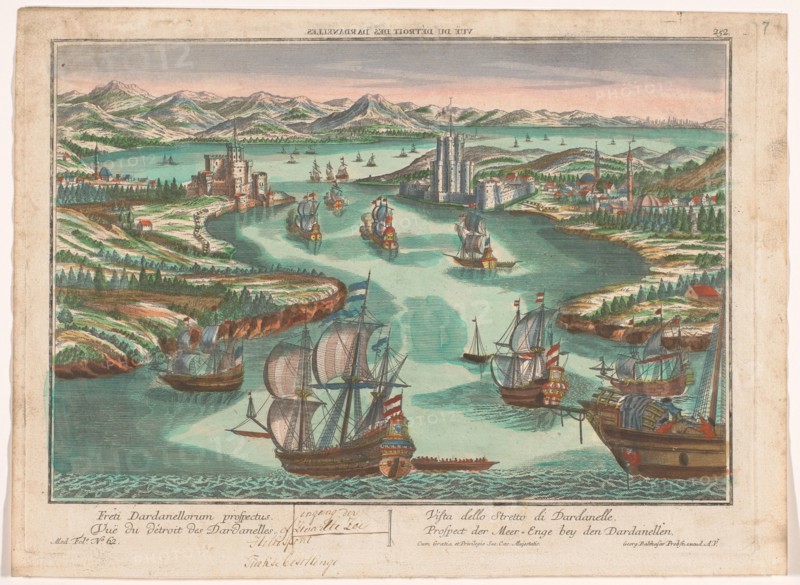 View of the Dardanelles Strait, 1742-1801. Creator: Anon.