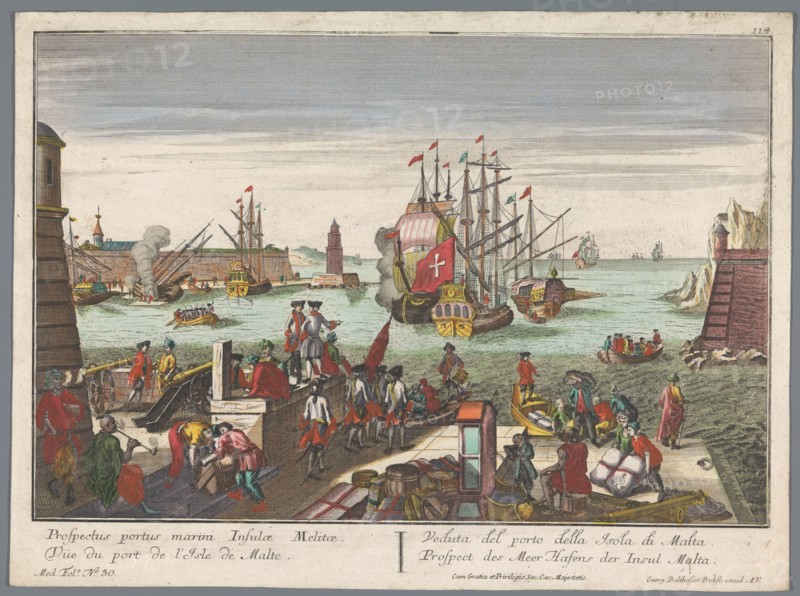 View of the harbour in Malta, 1742-1801. Creator: Anon.