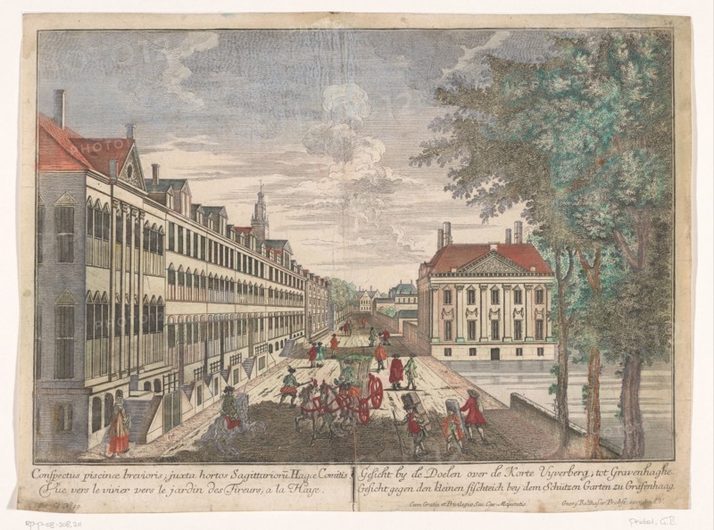View of the Mauritshuis and Hofvijver in The Hague, 1742-1801. Creator: Anon.