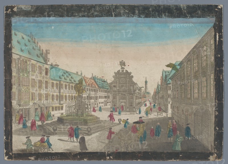View of the Weinmarkt  in Augsburg, 1742-1801. Creator: Anon.