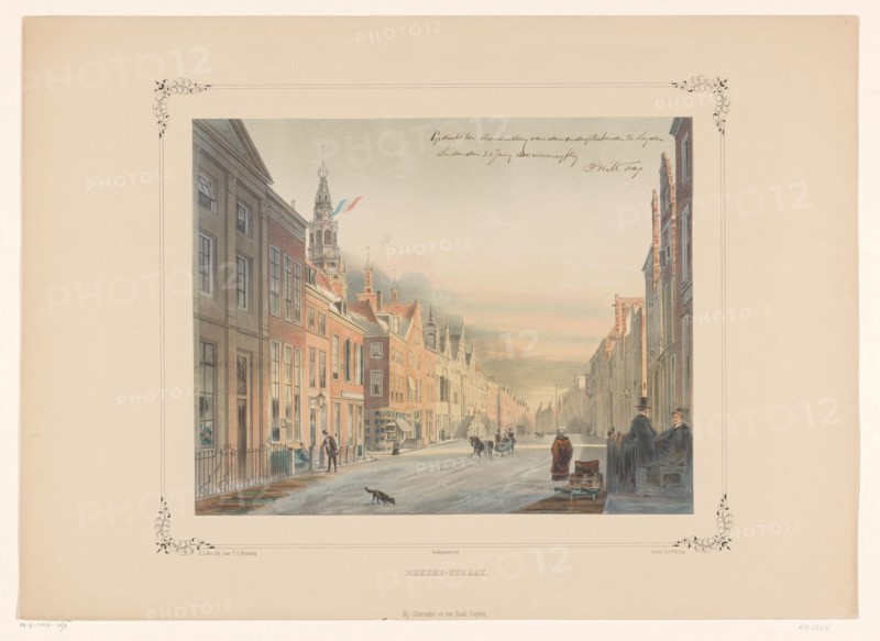 View of the Breetraat in Leiden, 1854. Creator: Gerardus Johannes Bos.