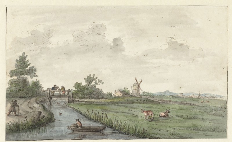Landscape with canal and country road, 1661-1693.  Creator: Gerrit Grasdorp.
