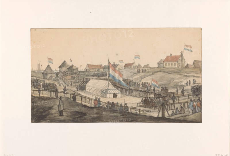 Laying of the foundation stone for the Willems lock, 6 May 1820, (1820).  Creator: Gerrit Lamberts.