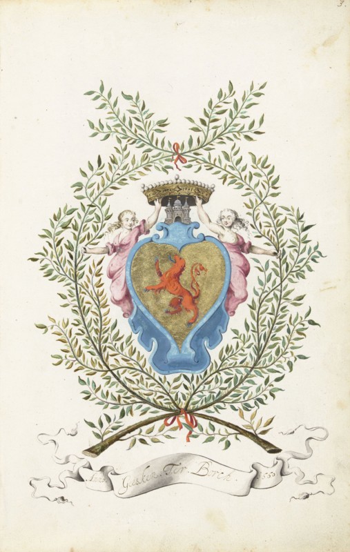 Coat of arms of the Ter Borch family, 1660. Creator: Gesina ter Borch.