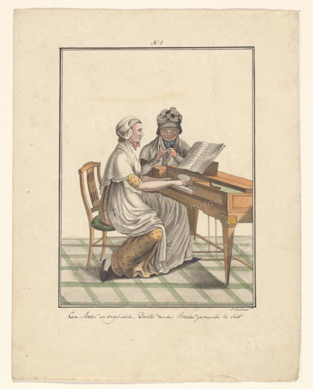 Mother and daughter of the Moravian Church, 1803-c.1899.  Creator: J. Enklaar.