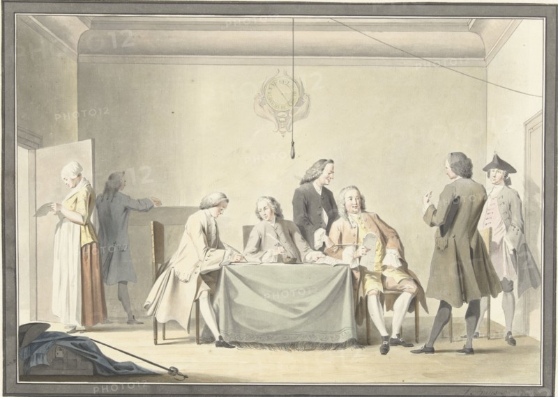 Session of Commissioners to receive the Liberale Gifte...12 September 1747, (1748).  Creator: Jacobus Buys.