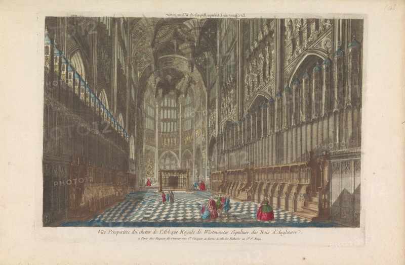 View of the choir of the Westminster Abbey in London, 1735-1805. Creator: Unknown.