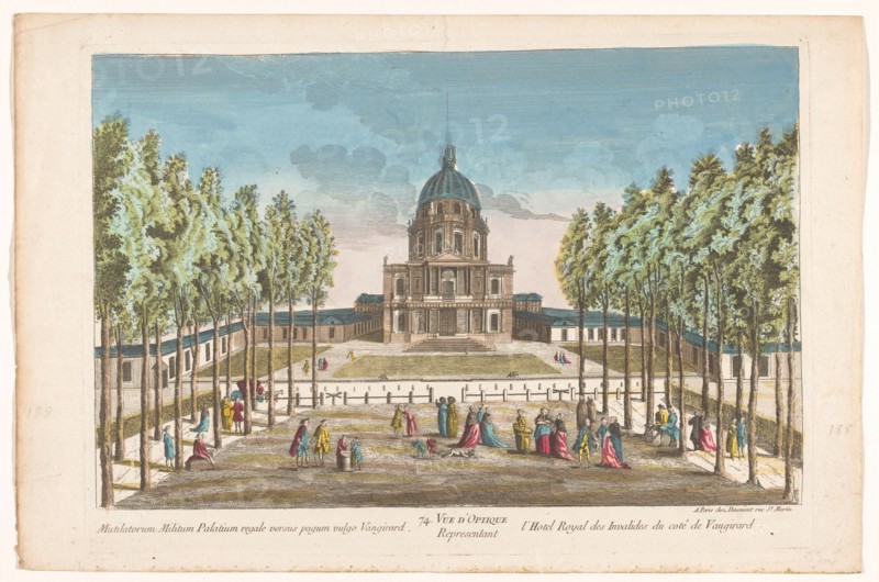 View of the Hôtel des Invalides in Paris seen from the Vaugirard district, 1745-1775. Creator: Anon.