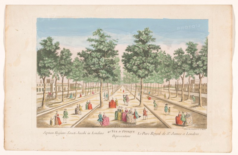 Avenues in Saint James's Park in London, 1745-1775. Creator: Anon.