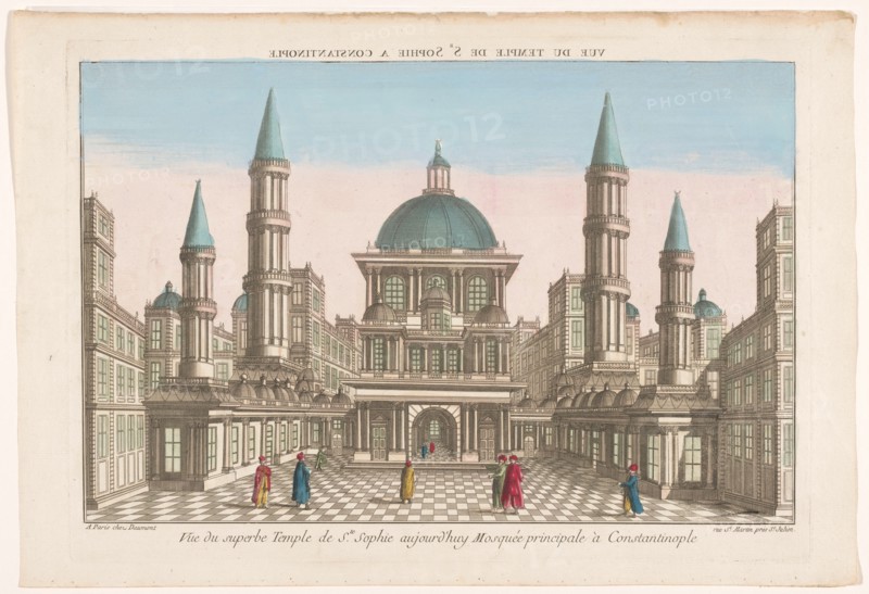 View of the Mosque Hagia Sophia in  Constantinople, 1745-1775. Creator: Anon.