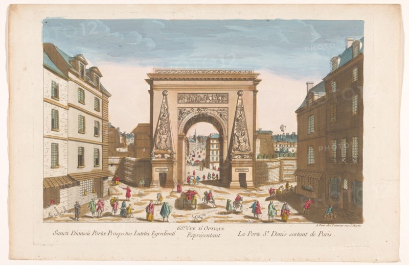 View of Porte Saint-Denis in Paris, 1745-1775. Creators: Francois Blondel, Anon.