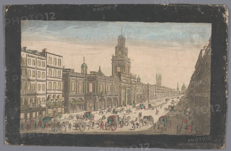 View of the Royal Exchange in London, 1745-1775. Creator: Anon.