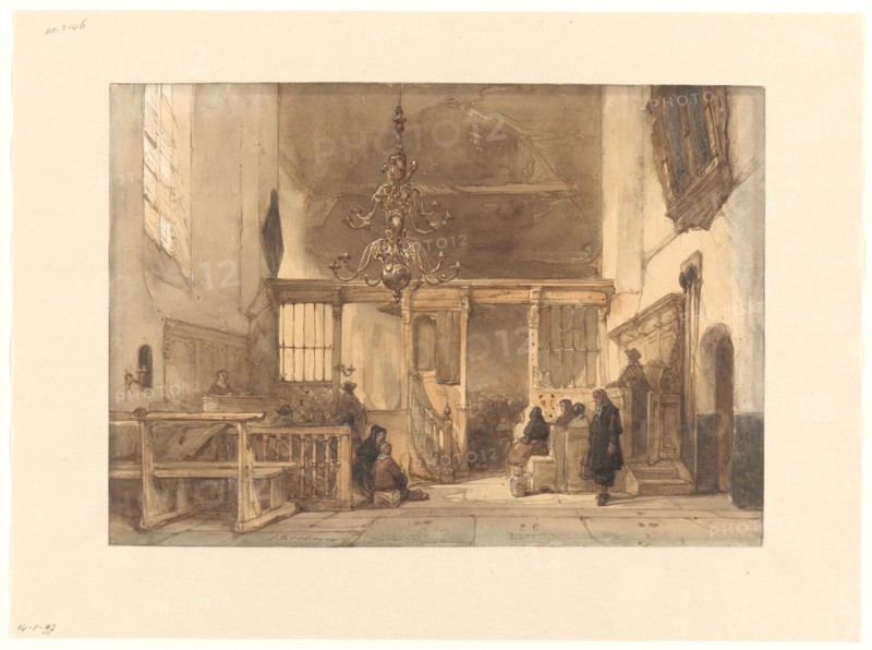 Interior of a church in Utrecht, 1827-1891. Creator: Johannes Bosboom.