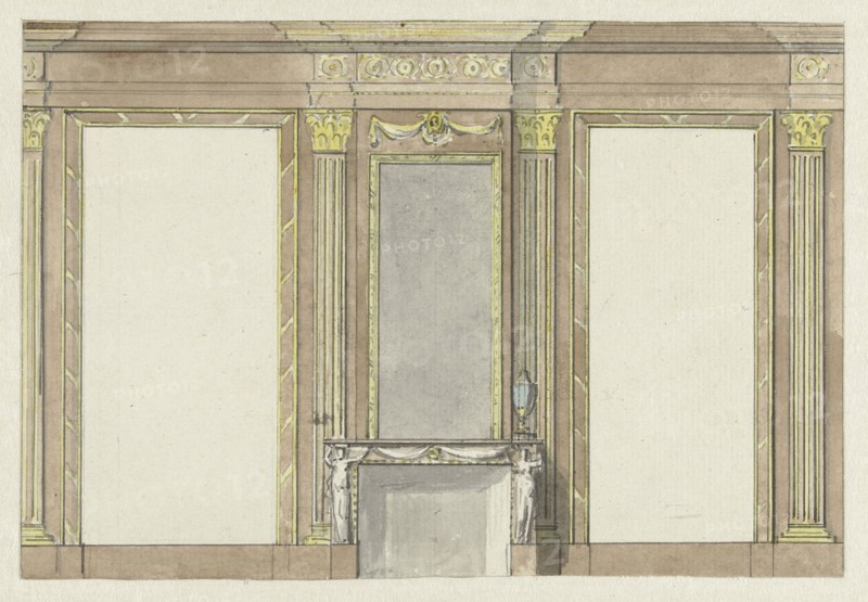 Design for wall painting, c.1752-c.1819. Creator: Juriaan Andriessen.