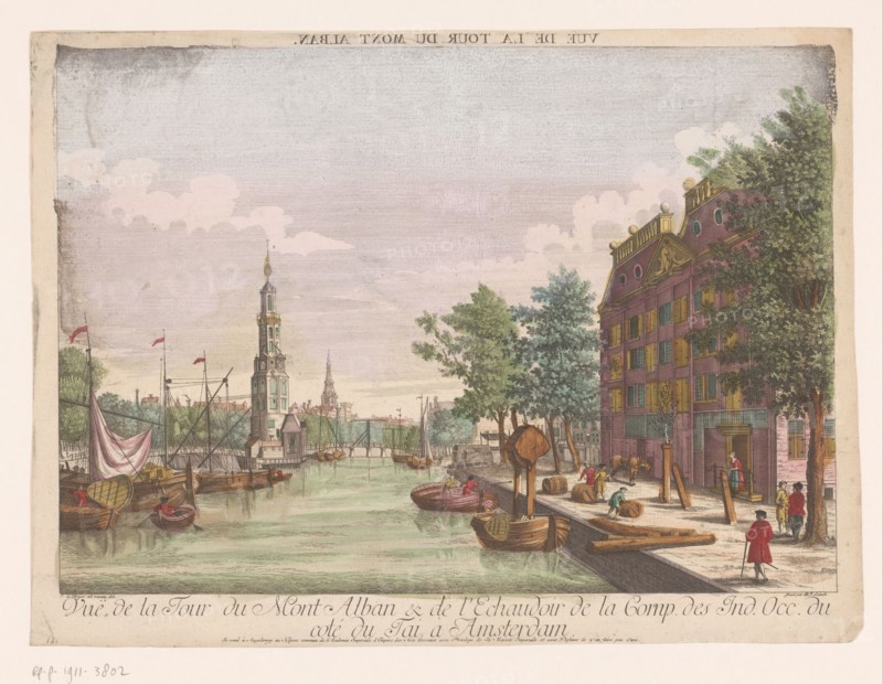 View of the Montelbaan tower in Amsterdam, 1755-1779. Creator: Balthasar Friedrich Leizelt.