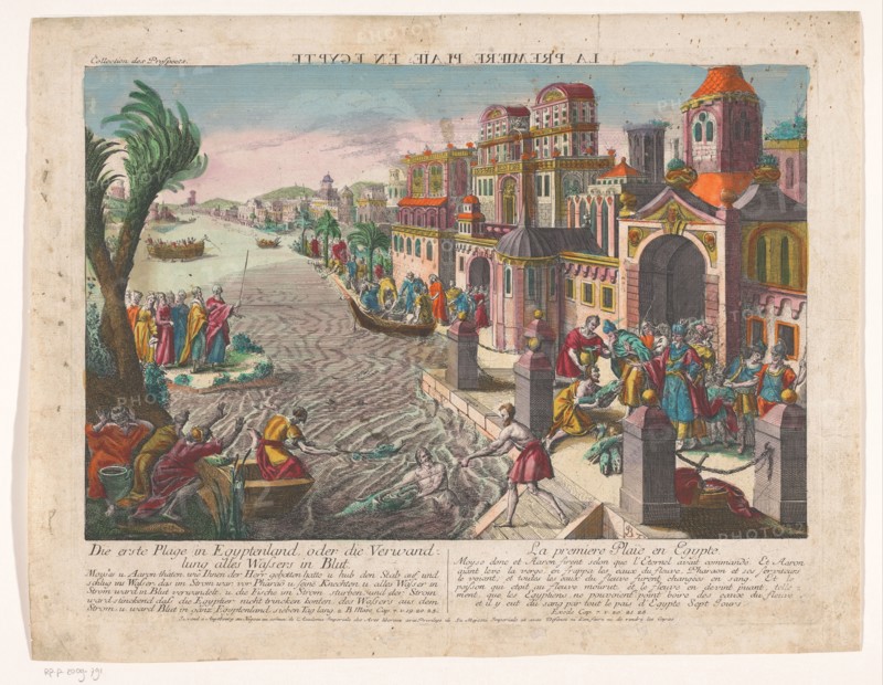 The first plague of Egypt, 1755-1779. Creator: Monogrammist BF.