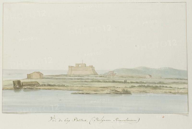 View of Capo Passero, 1778. Creator: Louis Ducros.