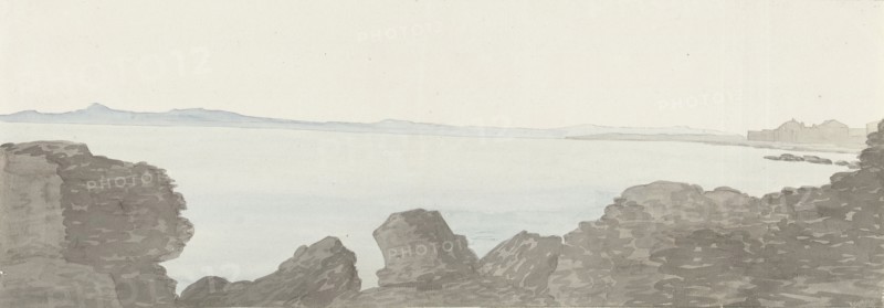 View of the ruins of Fort Sarazin near Taranto, 1778. Creator: Louis Ducros.