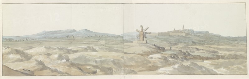 View of the town of Ghozo on the island of Gozo, 1778.  Creator: Louis Ducros.