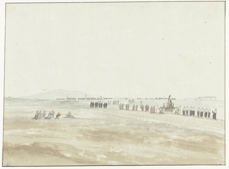 Procession in the vicinity of Cerignola, 1778. Creator: Louis Ducros.