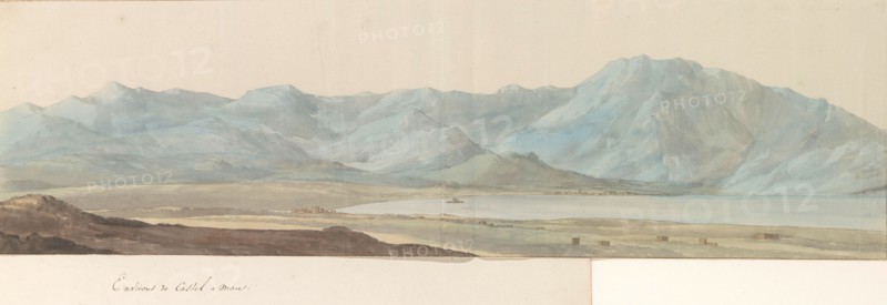 Surroundings of a castle on a lake, 1778. Creator: Louis Ducros.
