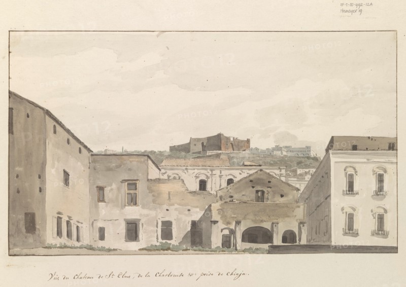 View of Castel Sant'elmo and the monastery from Chiaja, 1778. Creator: Louis Ducros.