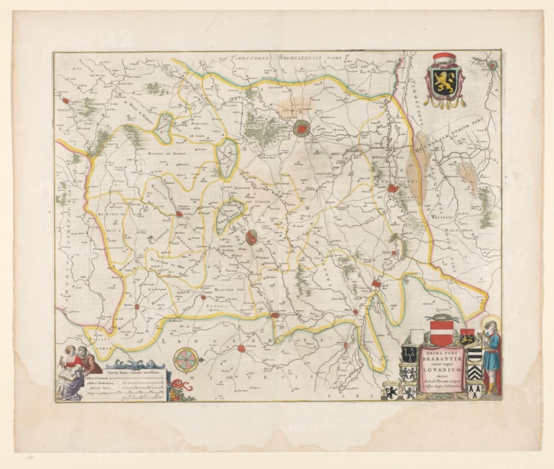 Map of Brabant, 1635. Creator: Michael van Langren.
