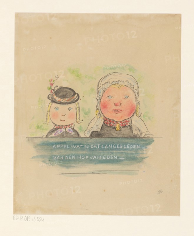 Apple, what a long time ago, from the Garden of Eden, c.1884-1951.  Creator: Nelly Bodenheim.