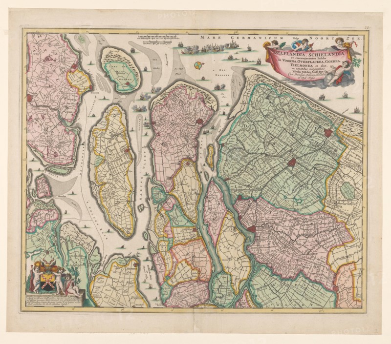 Map of South Holland, c.1675. Creator: Nicolaes Visscher.