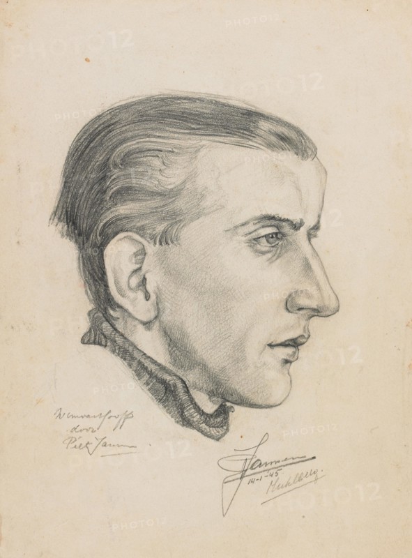 Portrait of Wim van Hooff, 1944-1945. Creator: Piet Jansen.