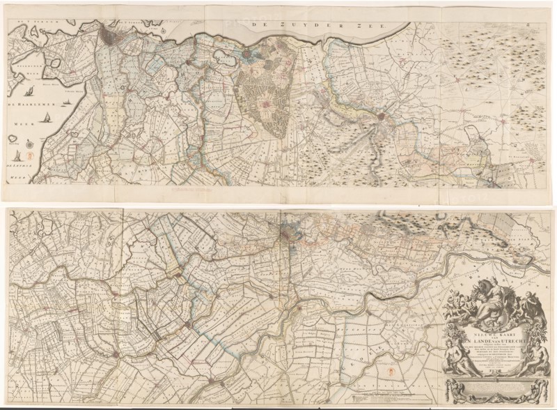 Map of the province of Utrecht, consisting of two parts, 1743. Creators: Gerard Hoet, Thomas Doesburgh.