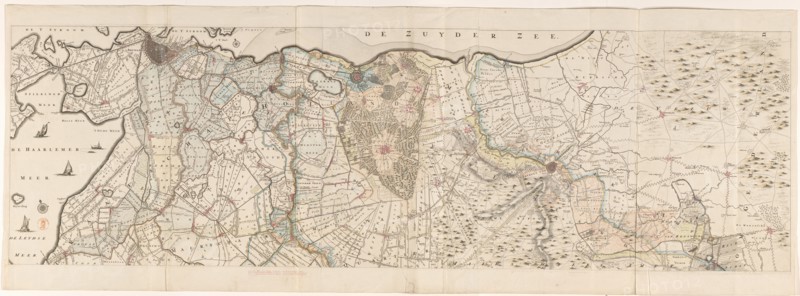 Map of the province of Utrecht (upper part), 1743. Creators: Thomas Doesburgh, Gerard Hoet.