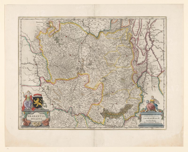 Map of Brabant, 1631. Creator: Willem Blaeu.