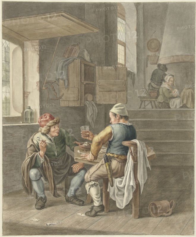 The Tavern, 1741-1820. Creator: Abraham Delfos.