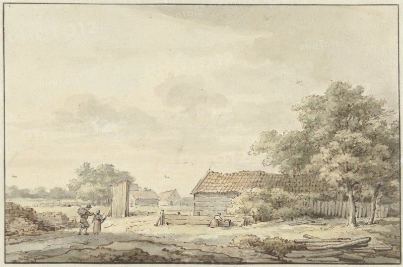 Landscape with farms, 1756-1826. Creator: Cornelis Buys.
